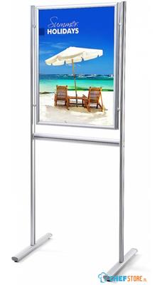 Syna Infobord Design Standaard 25 mm Rechte Hoeken Dubbelzijdig A1 - IBA1G25D