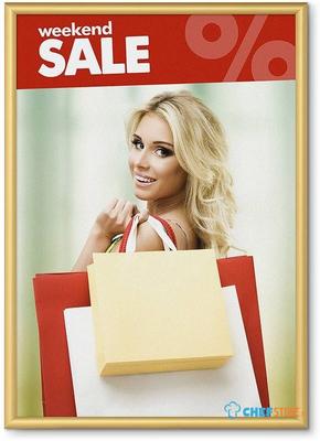 Syna 25 mm Kliklijst Rechte Hoeken A1 Goud - KRA1G25GOLD