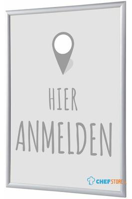 Syna Kliklijst A4 Complete Set hier Melden Grijs Duits - KRA4G25LPPI450