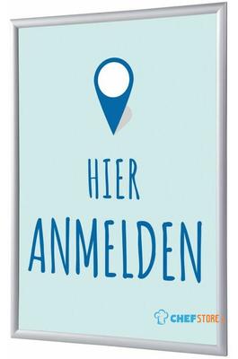 Syna Kliklijst A4 Complete Set hier Melden Blauw Duits - KRA4G25LPPI454