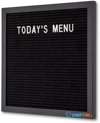 Syna Letterbord Zwart 30 X 30 cm met Zwarte Lijst - LEBBL30X30