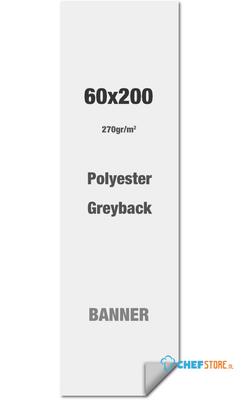 Syna Polyester Greyback 270 G/m2 60 X 200 cm PVC Vrij - LPG60X200M270