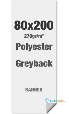 Syna Polyester Greyback 270 G/m2 80 X 200 cm - L-Banner - PVC Vrij - LPG80X200M270LB