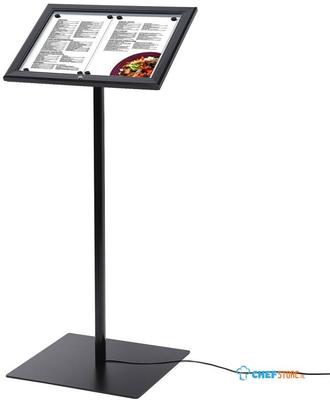 Syna Menustandaard Vergrendelbaar Zwart LED Verlichting 2x A4 - MBSCZN2XA4C9005LED