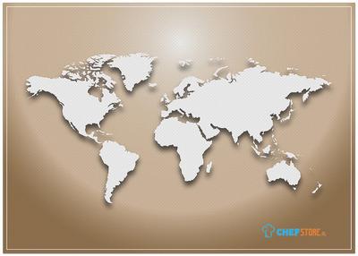Syna Placemat Wereldkaart Beige - PLM6GI27