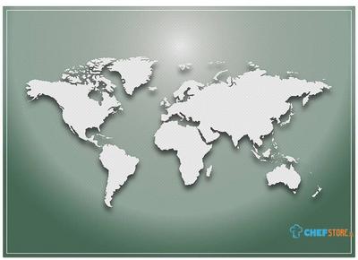 Syna Placemat Wereldkaart Groen - PLM6GI28