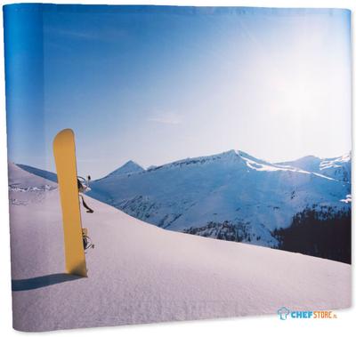 Syna Pop-Up Fabric Premium Straight Print Gebogen Zijpanelen 3 X 3 - PUFP33S-GR