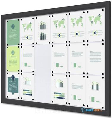 Syna Outdoor Vergrendelbaar Notitiebord Slim 18 X A4 Anthracite - SCTE18XA4PHC7016JS