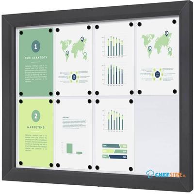 Syna Outdoor Vergrendelbaar Notitiebord Slim 8 X A4 Anthracite - SCTE8XA4PHC7016JS