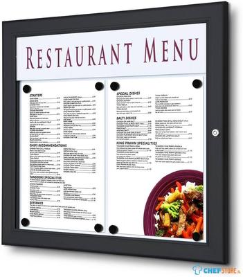 Syna Outdoor Menubord met Logo Paneel 2x A4 Liggend - SCZ2XA4C9005