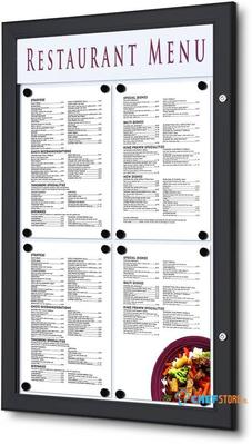 Syna Outdoor Menubord met Logo Paneel 4x A4 Staand - SCZ4XA4C9005