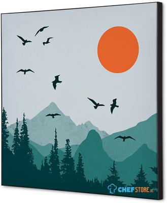 Syna Wanddecoratie Textiel SET 40 X 40 Zon en Vogel - TFR22W400-SET-I25