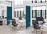 Syna Scheidingswand Textiel Deco 85-200 Dubbelzijdig Hexagon Blauw ECO - ZBSLIM085-200-DSI13ECO 2