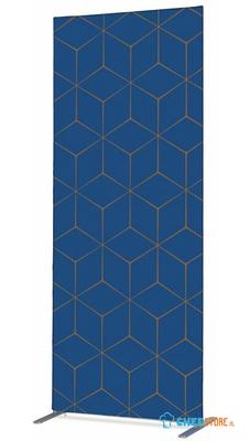 Syna Scheidingswand Textiel Deco 85-200 Dubbelzijdig Hexagon Blauw-Bruin ECO - ZBSLIM085-200-DSI14ECO