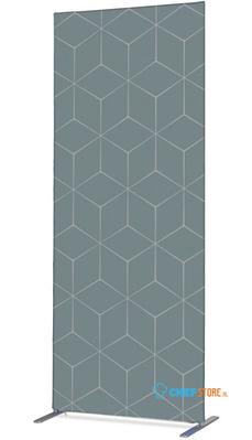 Syna Scheidingswand Textiel Deco 85-200 Dubbelzijdig Hexagon Grijs - ZBSLIM085-200-DSI15