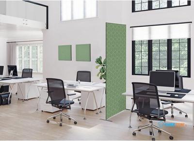 Syna Scheidingswand Textiel Deco 85-200 Dubbelzijdig Hexagon Groen - ZBSLIM085-200-DSI16