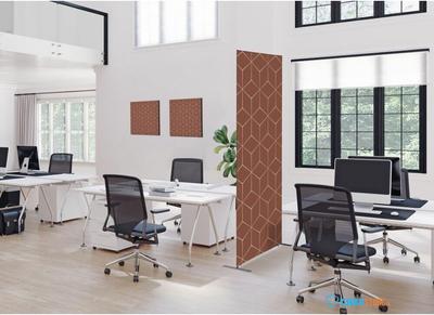 Syna Scheidingswand Textiel Deco 85-200 Dubbelzijdig Hexagon Roest - ZBSLIM085-200-DSI17
