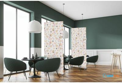Syna Scheidingswand Textiel Deco 85-200 Dubbelzijdig Foya Bloemen - ZBSLIM085-200-DSI22