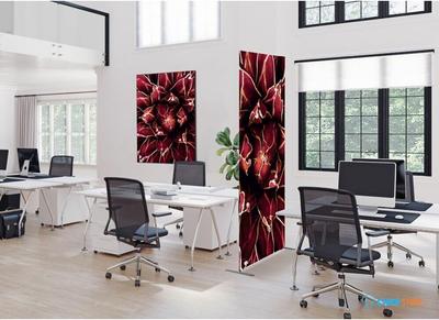 Syna Scheidingswand Textiel Deco 100-200 Cactus Rood ECO - ZBSLIM100-200-DI821ECO
