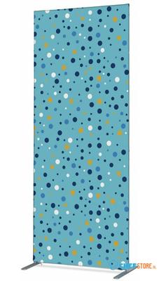 Syna Scheidingswand Textiel Deco 100-200 Dubbelzijdig Stippen Blauw - ZBSLIM100-200-DSI1