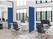 Syna Scheidingswand Textiel Deco 100-200 Dubbelzijdig Hexagon Blauw-Bruin - ZBSLIM100-200-DSI14 2