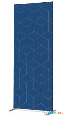 Syna Scheidingswand Textiel Deco 100-200 Dubbelzijdig Hexagon Blauw-Bruin ECO - ZBSLIM100-200-DSI14ECO