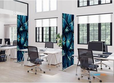 Syna Scheidingswand Textiel Deco 100-200 Cactus Blauw I819 - ZBSLIM100-200-DSI819
