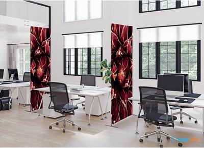 Syna Scheidingswand Textiel Deco 100-200 Cactus Rood I821 - ZBSLIM100-200-DSI821