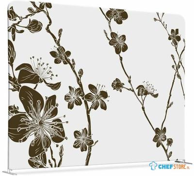 Syna Scheidingswand Textiel 150-150 Dubbelzijdig Abstracte Japanse Bloesem Bruin - ZWSE150-150SSK-DSI9