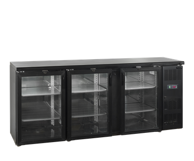 TEFCOLD Barkast - 3 Glasdeuren 2002mm met Compressor Unit - CBC310G (SG3) 1