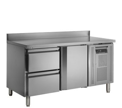 TEFCOLD Koelwerkbank in Roestrvij Staal met GN 1/1-Lades en Roosters - CK7220 1