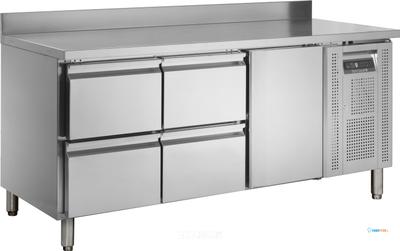 TEFCOLD Koelwerkbank in Roestrvij Staal met GN 1/1-Lades en Roosters - CK7340