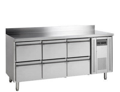TEFCOLD Koelwerkbank in Roestrvij Staal met GN 1/1-Lades - CK7360 1