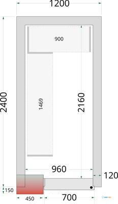 Vriescelpanelen met 120 mm Isolatie - CR 120X240X220