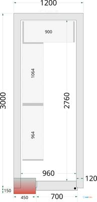 Vriescelpanelen met 120 mm Isolatie - CR 120X300X220