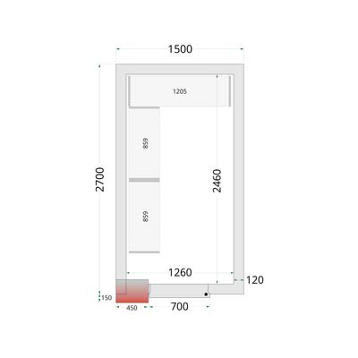 Vriescelpanelen met 120 mm Isolatie - CR 150X270X220 1