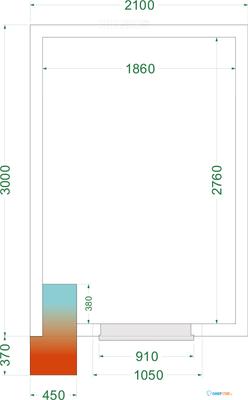 Vriescel met 850 mm Brede Deur - CRNF2130WD