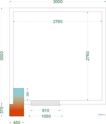Vriescel met 850 mm Brede Deur - CRNF3030WD