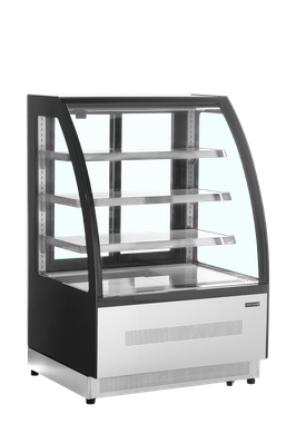 TEFCOLD Koelvitrinecounter met Gebogen Front en Bovenblad - LPD900C/BLACK 1