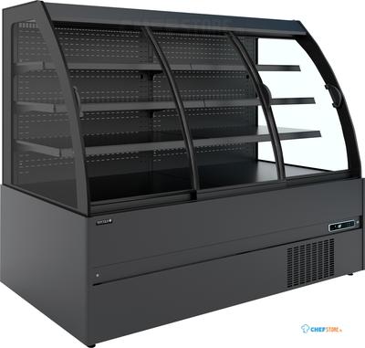 Compacte Zwarte Wandkoeler met Schuifdeuren - MCB200S LOW