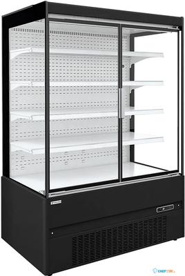 WANDKOELING ECO-CRONUS met GLASDEUREN 1310X665X1920 ZWART INTERN/EXTERN - MCWB130H (ECRON)