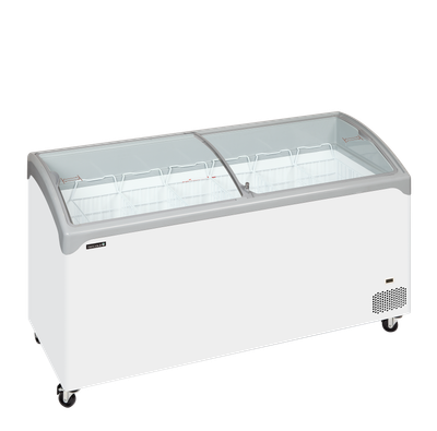 Elegante Diepvrieskist met Gebogen Glazen Schuifdeksels - NIC501SCEB 1