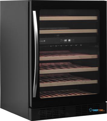 TEFCOLD Zwarte Wijnkoeler met Glazen Deur voor Exclusieve Presentatie - TFW200-2F