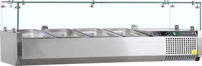 TEFCOLD OPZETKOELING 1/4 in GLAS - 5 X GN 1/4 - zonder Bakjes - VK33-120