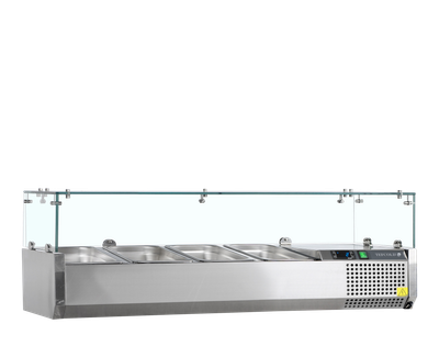 TEFCOLD OPZETKOELING 1/3 GLAS - 3XGN 1/3 + 1XGN 1/2 - zonder Bakjes - VK38-120 1