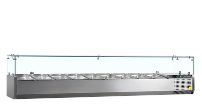 TEFCOLD OPZETKOELING GN 1/3 GLAS - 8 X GN 1/3 - zonder Bakjes - VK38-200 1