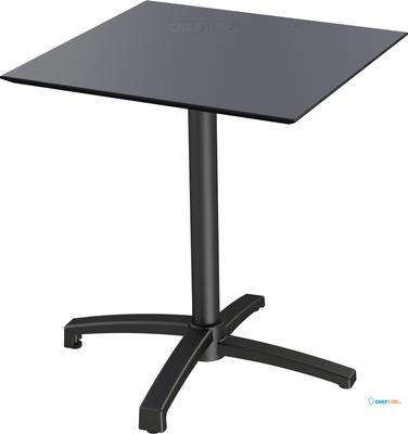 X Cross Tafelpoot Laag Zwart 74 cm - 11001 - hpl Tafelblad 70x70cm - VEBA 110031077 1