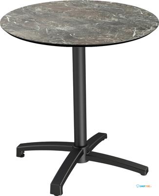 X Cross Terrastafel Zwart Frame + Galaxy Marble HPL 70 cm - Essentials 110031570 1