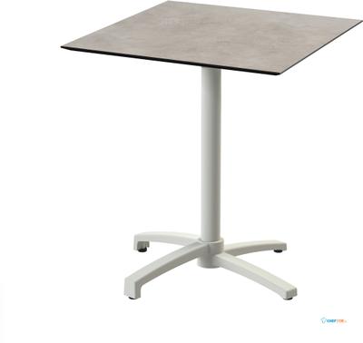 Essentials X Cross Terrastafel Zand Frame + Moonstone HPL 70x70 cm - 110091377 1