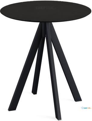 Essentials Infinity Terrastafel Zwart Frame + Zwart HPL 70 cm - 120011070 1